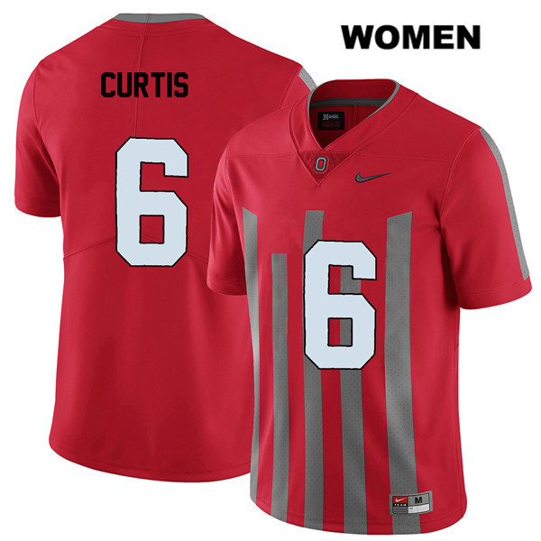 Ohio State Buckeyes Women's Kory Curtis #6 Red Authentic Nike Elite College NCAA Stitched Football Jersey TU19O24CW